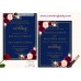 Navy Burgundy Invitation suite template,Navy Burgundy invitation set, (147)